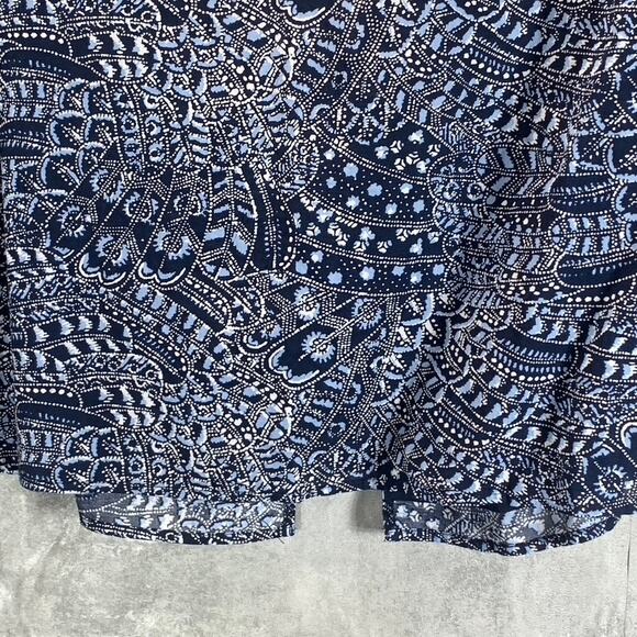 INC INTERNATIONAL CONCEPTS Women's Navy Paisley-Print Button-Up Top SZ S - Picture 7 of 10